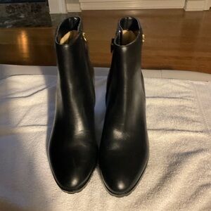 LRL Leather wedge ankle boots